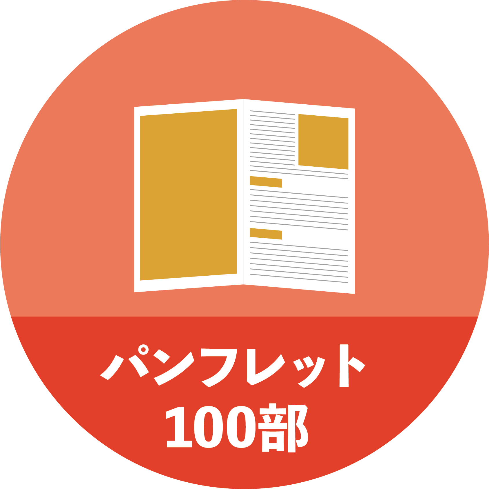 パンフレットデザイン100部